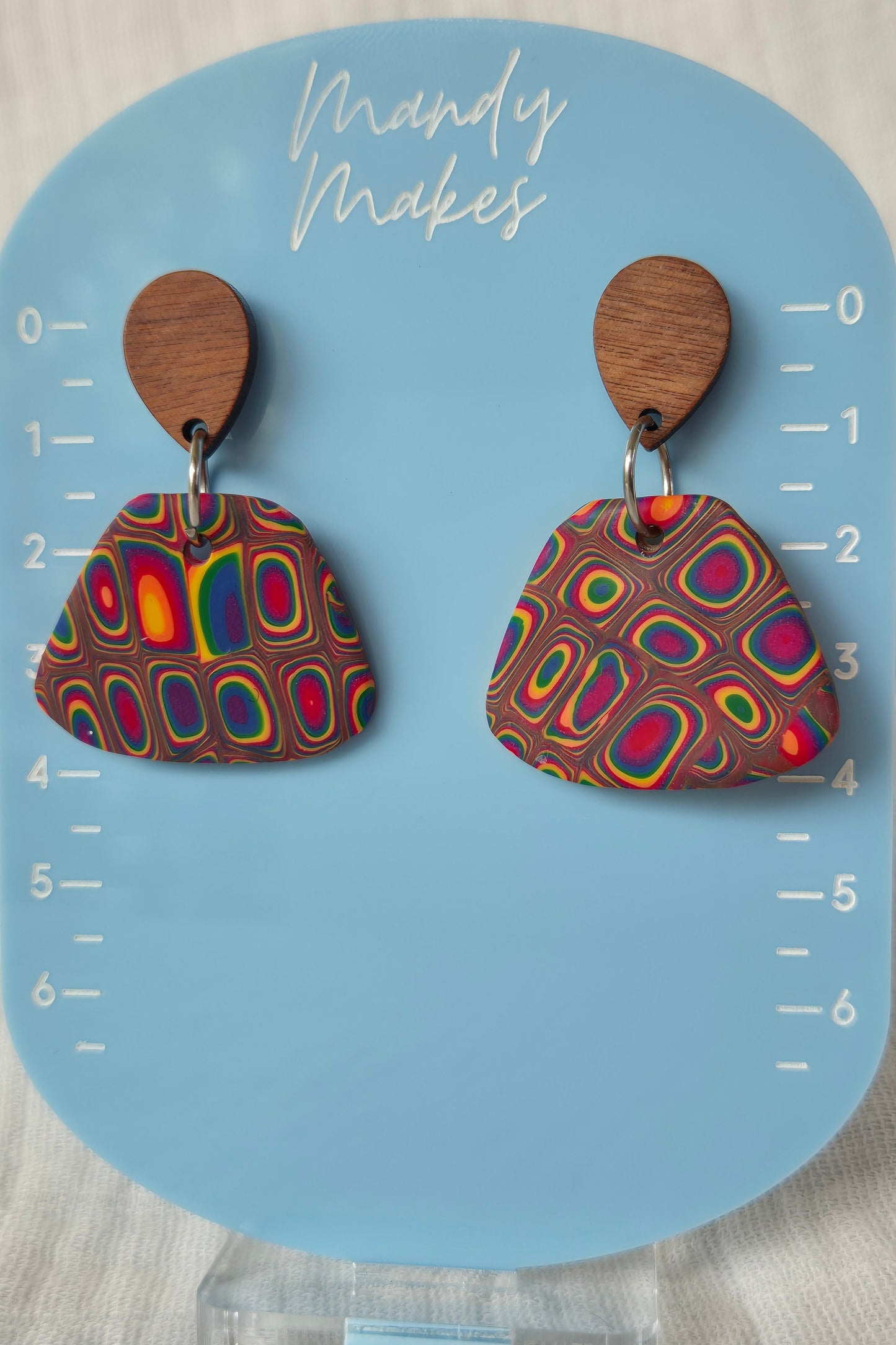 Rainbow Retro Drop Earrings