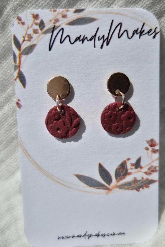 Mini Textured Drop Earring