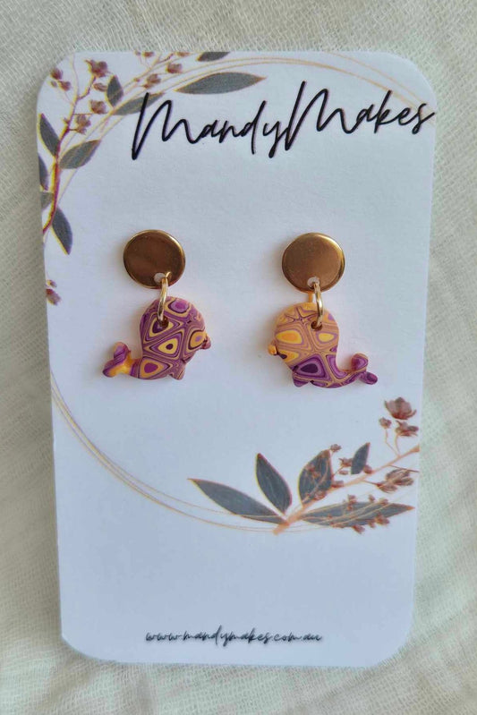 Mini Whale Drop Earring